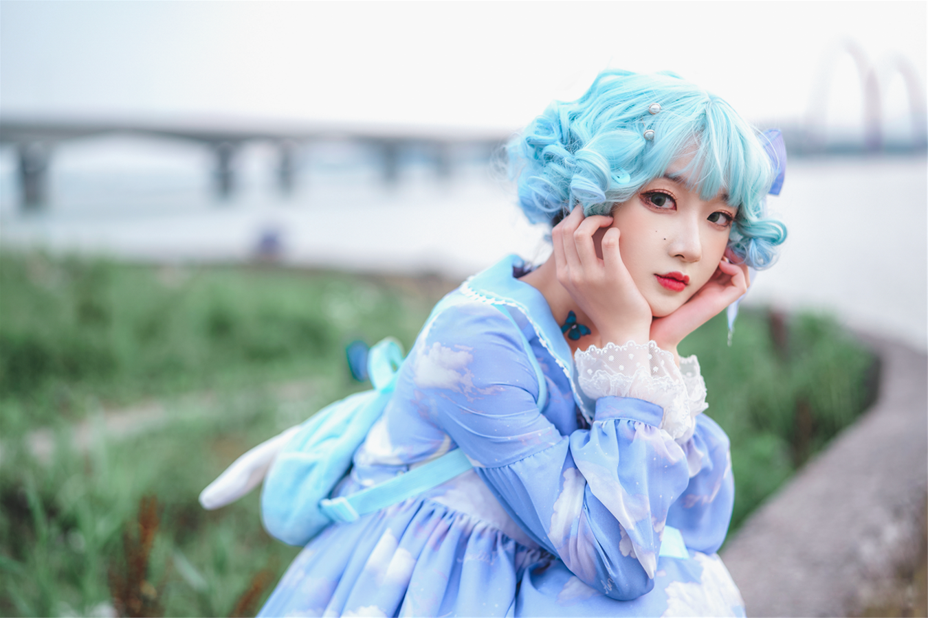 阿包也是兔娘 lolita蓝裙 [9P-144MB]